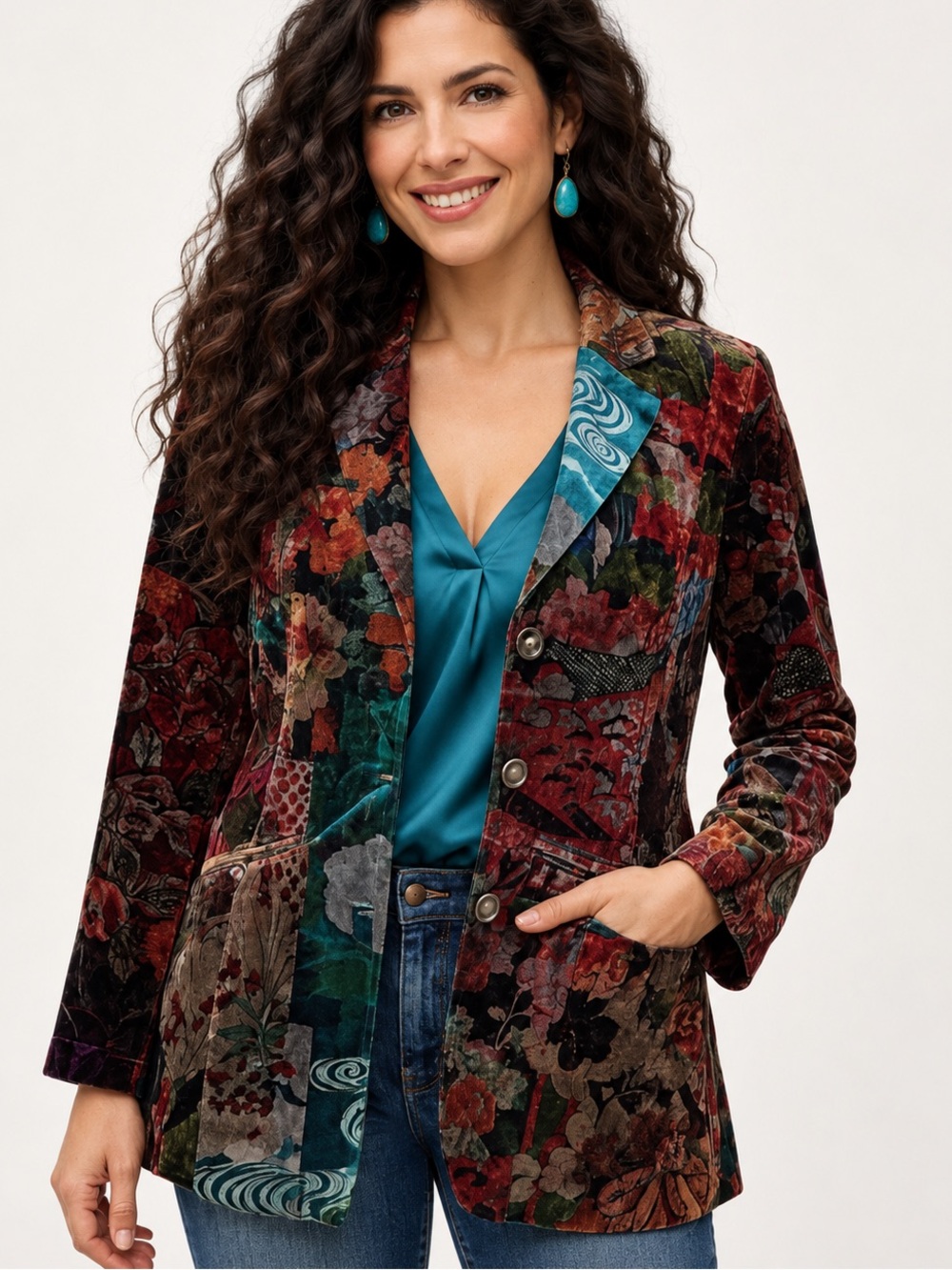 Johnny Was velvet Grace Juno blazer/jacket NWT